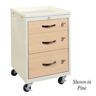 AliMed Mini Series 3-Drawer Wood-Look Cart Mini 3-Drawer Wood-Look Cart, Cherry - 938863/CHY/TT