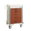AliMed Select Series 6-Drawer Wood-Look Cart, Key Lock Select 6-Drawer Wood-Look Cart, Key Lock, Pine - 938867/LGT/TT