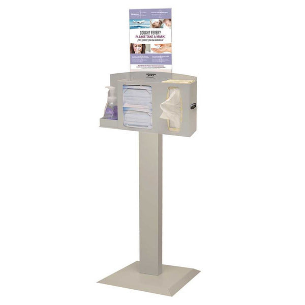 Bowman Cover Your Cough Compliance Kit, Stand, Hand Sanitizer Holder, Vertical Sign CYC Compliance KIt, Stand, Hand Sanitizer Holder, Vertical, Maple - 960641