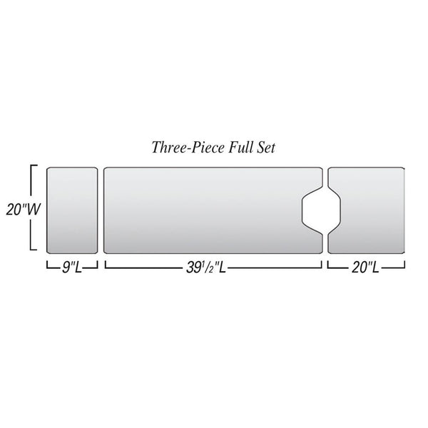 AliGel Surface Overlays One-Piece Surface Overlay w/Perineal Cutout, 20"W x 46-1/2"L, 17 lbs. - 925790