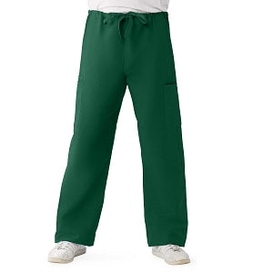 Medline ComfortEase Unisex Nonreversible Cargo Pants with Drawstring - ComfortEase Unisex Non-Reversible Drawstring Cargo Scrub Pants with Medline Color-Coding, Size 2XL Regular Inseam, Evergreen - 950JEGXXL-CM