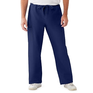Medline ComfortEase Unisex Nonreversible Cargo Pants with Drawstring - ComfortEase Unisex Non-Reversible Drawstring Cargo Scrub Pants with Medline Color-Coding, Size 2XL Regular Inseam, Midnight Blue - 950JNTXXL-CM