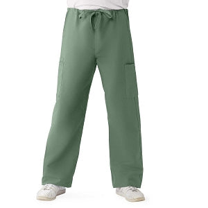Medline ComfortEase Unisex Nonreversible Cargo Pants with Drawstring - ComfortEase Unisex Non-Reversible Drawstring Cargo Scrub Pants with Medline Color-Coding, Size 4XL Regular Inseam, Olive - 950OLV4XL-CM