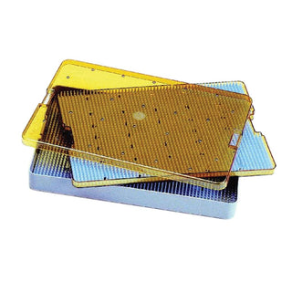Alimed PST Universal Sterilization Trays Micro Tray, Base, Lid and Mat, 6"W x 10"L x 3/4"D - 910183