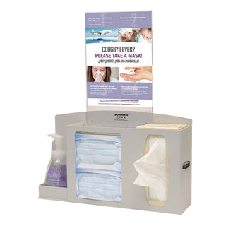 Bowman Cover Your Cough Compliance Kit, Counter/Wall, Sanitizer Holder, Vert. Sign CYC Compliance Kit, Counter/Wall, Sanitizer Holder, Vert. Sign, Maple - 960637