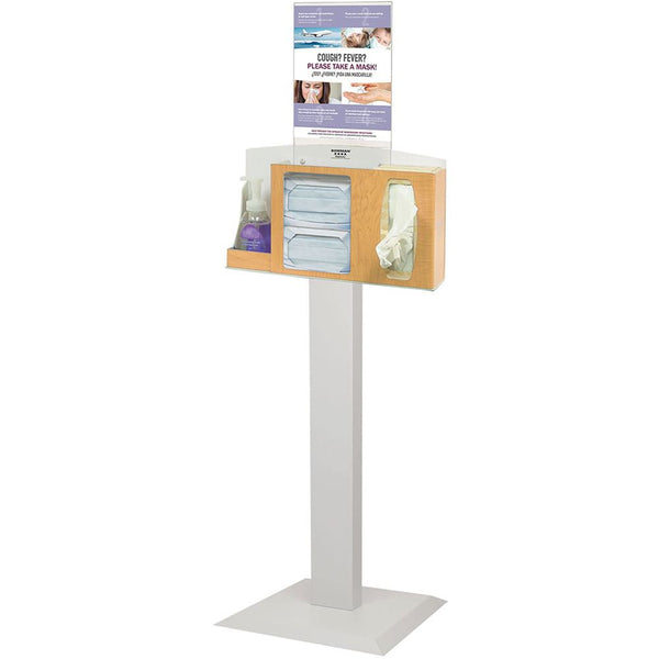 Bowman Cover Your Cough Compliance Kit, Stand, Hand Sanitizer Holder, Vertical Sign CYC Compliance KIt, Stand, Hand Sanitizer Holder, Vertical, Maple - 960641