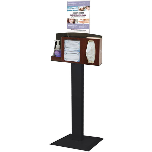 Bowman Cover Your Cough Compliance Kit, Stand, Hand Sanitizer Holder, Vertical Sign CYC Compliance Kit, Stand, Hand Sanitizer Holder, Vertical, Cherry - 960642
