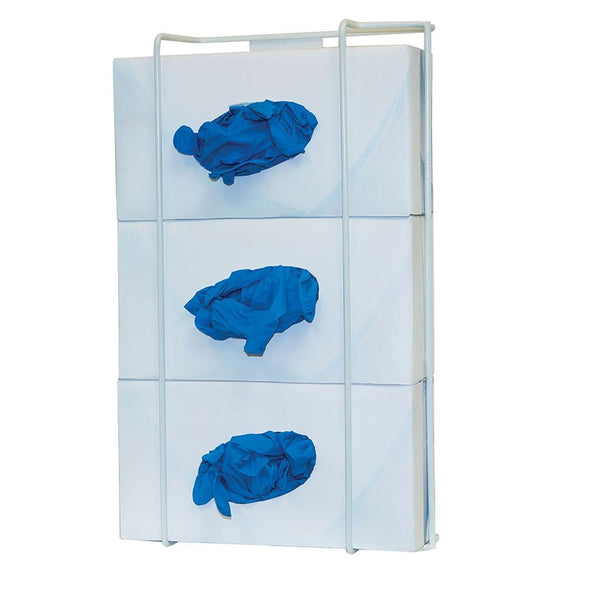 Bowman Triple Glove Box Dispenser, Wire, No Dividers Triple Glove Box Dispenser, Coated Wire, 2/pk - 960699