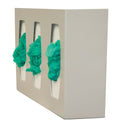Bowman Triple Glove Box Dispenser, Plastic, with Dividers Triple Glove Box Dispenser, Beige, ABS Plastic - 960701