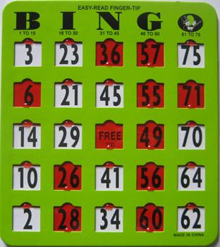 Finger Tip Bingo Card