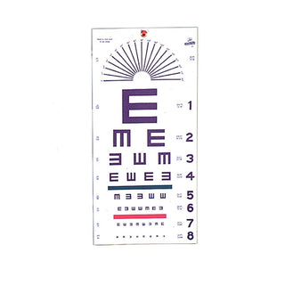 Alimed Illiterate/Tumbling E Hanging Eye Chart Illiterate/Tumbling E Hanging Eye Chart - 98EYE3-1