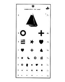 Alimed Kindergarten Eye Chart Kindergarten Eye Chart - 98EYE4-1