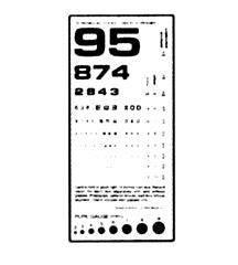Alimed Pocket Eye Chart Pocket Eye Chart - 98EYE6-1