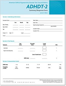 ADHDT-2 Summary/Response Form (50) James E. Gilliam