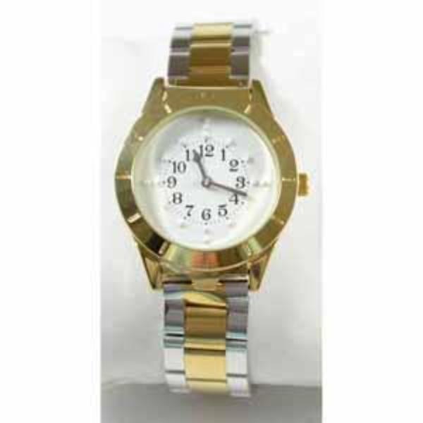 Braille Watch Gold Case with White Face 