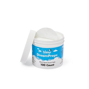 Bleep, Llc. Medline Exclusive - DreamPort CPAP / Bi-Level Mask Solution - Bleep DreamPreps Witch Hazel Facial Pads, 100 Wipes - 100434