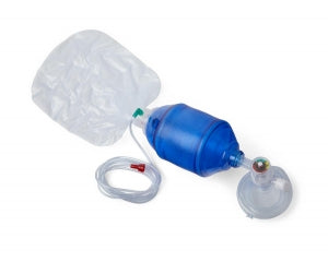 Medline Adult Bag Valve Mask (BVM) Manual Resuscitators - Adult Manual Resuscitator with Bag Reservoir, Filter, Manometer and 14' Oxygen Tube - CPRM1116FMT