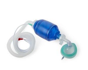 Medline Adult Bag Valve Mask (BVM) Manual Resuscitators - Small Adult Manual Resuscitator with Tube Reservoir - CPRM4426