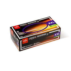 Medline Critical Response Powder-Free Nitrile Exam Gloves - Critical Response Orange Nitrile Exam Gloves, Size 2XL - CR911XXL
