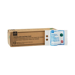 Medline Lightweight Fiberglass Cast Casting Tape - Fiberglass Casting Tape, Green, 3" x 4 yd. - CT34GRN