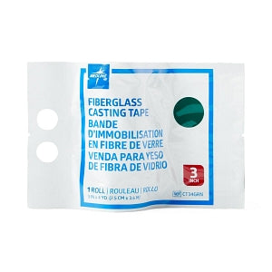 Medline Lightweight Fiberglass Cast Casting Tape - Fiberglass Casting Tape, Green, 3" x 4 yd. - CT34GRN
