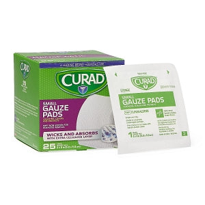 Medline CURAD Sterile Pro-Gauze Pads - CURAD Sterile Pro-Gauze Pad, 2" x 2", 25/Box - CUR20423RBI
