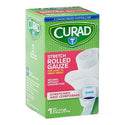 Medline CURAD 100% Cotton Bandage Roll - CURAD Stretch Rolled Gauze, 3" x 4.1 yd. - CUR47143RB