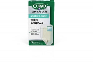Medline CURAD Soothe & Cool Clear Waterproof Hydrogel Bandages - CURAD Soothe and Cool Clear Waterproof Hydrogel Bandages, 2.96" x 1.8" - CUR5235V1