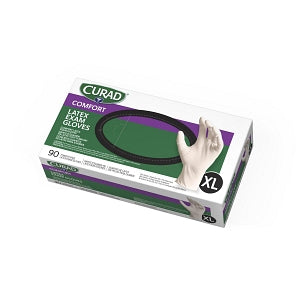Medline CURAD Powder-Free Textured Latex Exam Gloves - CURAD Powder-Free Latex Exam Gloves, Size XL - CUR8107