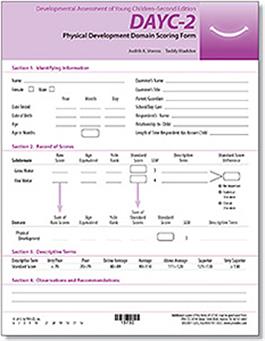DAYC-2: Physical Development Domain Scoring Forms (25) Judith K. Voress, Taddy Maddox