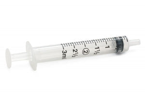 Medline Non-Sterile Syringes - Luer Slip Syringe, Bulk Nonsterile, 3 mL - DNSC83083A
