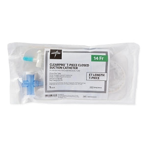 Medline ClearPro Closed Suction Catheter - ClearPro T-Piece Closed Suction Catheter with Endotracheal Tube Connection, 14 Fr - DYNCPTP14