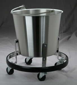 Medline Stainless Steel Buckets - Stainless Steel Kick Bucket with Stand, 13 qt. - 1014-1