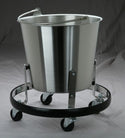 Medline Stainless Steel Buckets - Stainless Steel Kick Bucket with Stand, 13 qt. - 1014-1