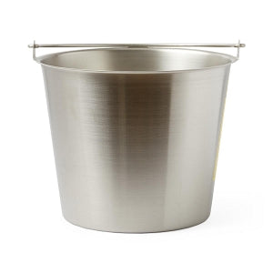 Medline Stainless Steel Buckets - Stainless Steel Kick Bucket with Stand, 13 qt. - 1014-1