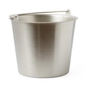 Medline Stainless Steel Buckets - Stainless Steel Kick Bucket with Stand, 13 qt. - 1014-1