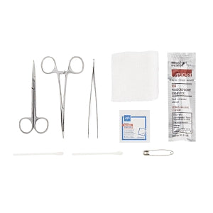 Medline General Purpose Trays with COMFORT LOOP Instruments - General-Purpose Tray, Curved Forceps, Sterile - DYND07600