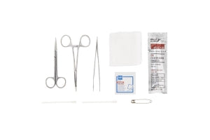 Medline General Purpose Trays with COMFORT LOOP Instruments - General-Purpose Tray, Curved Forceps, Sterile - DYND07600