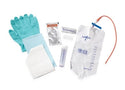 Medline Pre-Connected Red Rubber Intermittent Catheter Trays - Intermittent / Urethral Insertion with 15 Fr Red Rubber Catheter, Pre-Connected Drain Bag, Compact Packaging - DYND10407