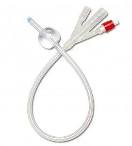 Medline SelectSilicone 100% Silicone Foley Catheters - Foley Catheter, 100% Silicone, 24 Fr, 30 mL, 3-Way - DYND11576