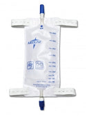 Medline Leg Bags with Twist Valve - Urinary Leg Drain Bags with Elastic Straps, Vinyl Back, Twist Valve, Large, 32 oz. - DYND12578