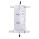 Medline Leg Bags with Twist Valve - Urinary Leg Drain Bags with Elastic Straps, Vinyl Back, Twist Valve, Large, 32 oz. - DYND12578