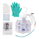 Medline Silvertouch 2-Layer Foley Catheter Trays - Two-Layer Tray with Drain Bag and Silvertouch 100% Silicone Foley Catheter, 16 Fr, 10 mL - DYND140216