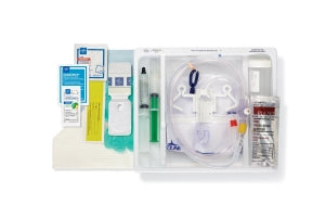 Medline 100% Silicone 1-Layer Foley Catheter Tray with Drain Bag - One-Layer Tray with Drain Bag and 100% Silicone Foley Catheter, 18 Fr, 10 mL - DYND160718