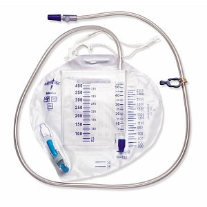 Medline Urine Meters - Urine Meter 400 mL with Drain Bag 2, 500 mL, Metal Clamp - DYND17403
