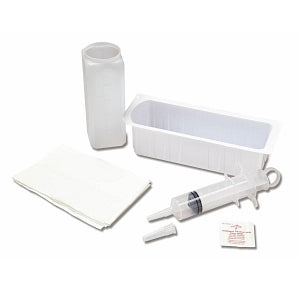 Medline Sterile Piston Irrigation Syringe Trays - Irrigation Trays with 60 mL Piston Syringe, Alcohol, Tyvek Lid - DYND20302