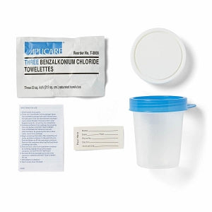 Medline Valu-Pak Mid-Stream Collection Kits - Valu-Pak Midstream Handle Kit, BZK Towelettes, 4 oz. Cup - DYND30224