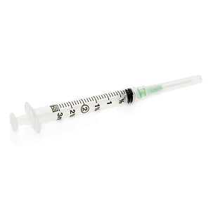 Medline 3 mL Syringe with Needle - SYRINGE W/NEEDLE 21GX1" 3ML - DYND3ML21G1A