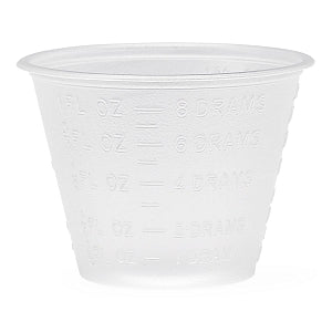 Medline Nonsterile Graduated Plastic Medicine Cups - Graduated Plastic Medicine Cup, 1 oz. - DYND80000