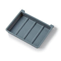Medline Plastic Soap Dishes - Plastic Soap Dish with Ridges, Graphite, 3.75" x 2.75" x 0.5" - DYND80491